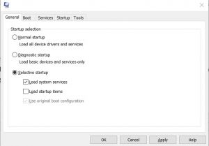 Clean Boot System Msconfig