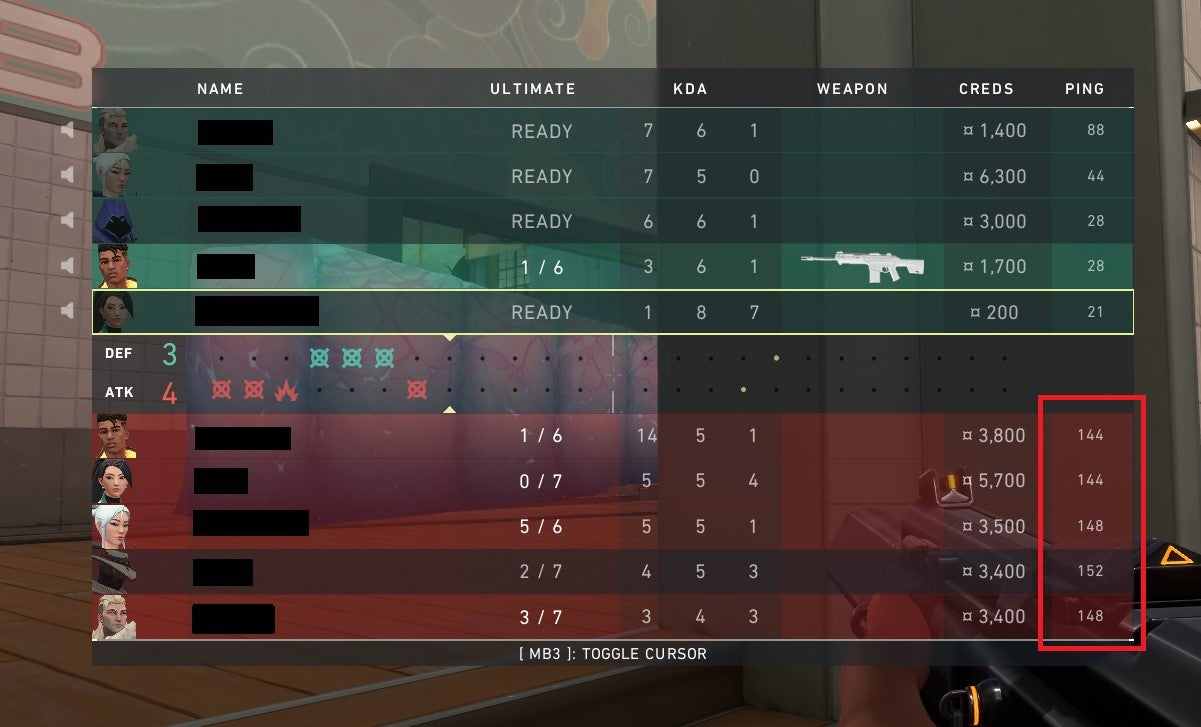 Valorant High Ping fix