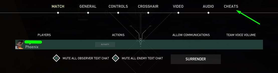 how to open cheats in Valorant custom game